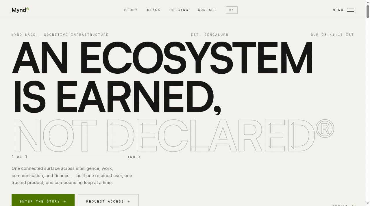 Mynd Labs homepage